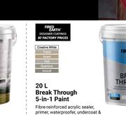 Fired Earth 20L Break Through 5 In 1 Paint