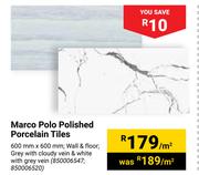 Marco Polo Polished Porcelain Tiles-600mm x 600mm Per Sqm