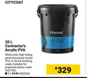 Citycoat 20L Contractor's Acrylic PVA