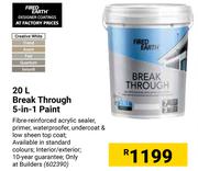 Fired Earth 20L Break Through 5 In 1 Paint