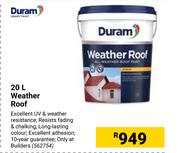 Duram 20L Weather Roof
