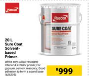 Plascon 20L Sure Coat Solvent Based Primer