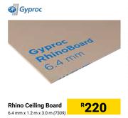 Gyproc Rhino Ceiling Board-6.4mm x 1.2m x 3.0m