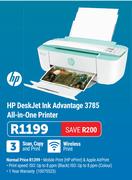 HP Deskjet Ink Advantage 3785 All In One Printer