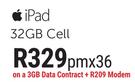 Apple iPad 32GB Cell-On 3GB Data Contract