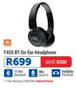 JBL T450 BT On-Ear Headphone