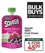 Squish 100% Fruit Puree-For 4 x 110ml