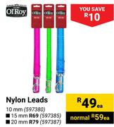 Ol'Roy Nylon Leads 10mm-Each