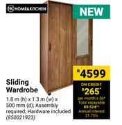 Home & Kitchen Sliding Wardrobe-1.8m(h) X 1.3m(w) x 500mm(d)