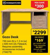 Home & Kitchen Gozo Desk-730mm(h) X 1.2m(w) x 600mm(d)