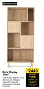 Home & Kitchen Buru Display Shelf-1.78m (h) x 800mm (w) x 360mm (d)