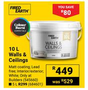 Fired Earth 10L Walls & Ceilings