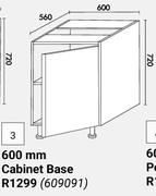  Home & Kitchen Floor Units 600mm Cabinet Base