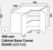 Home & Kitchen Floor Units 900mm Cabinet Base Corner