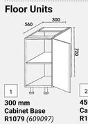 Home & Kitchen Floor Units 300mm Cabinet Base