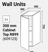 Home & Kitchen Wall Units 300mm Cabinet Top