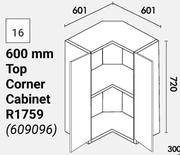 Home & Kitchen Wall Units 600mm Top Corner Cabinet