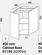  Home & Kitchen Floor Units 450mm Cabinet Base