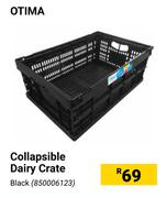 Otima Collapsible Dairy Crate Black