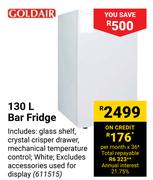 Goldair 130L Bar Fridge