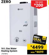 Zero 16Ltr Gas Water Heating System