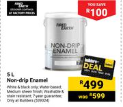Fired Earth Non-Drip Enamel-5Ltr