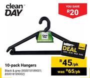 Clean Day 10-Pack Hangers-Per Pack