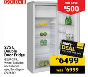 Goldair 275Ltr Double Door Fridge GSUF-275