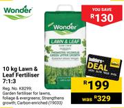 Wonder 10Kg Lawn & Leaf Fertiliser 7:1:3