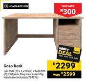 Home & Kitchen Gozo Desk 730mm (h) X 1.2m(w) X 600mm(d)