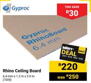 Gyproc Rhino Ceiling Board 6.4mm X 1.2m X 3.0m