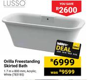 Lusso Orilla Freestanding Skirted Bath 1.7m X 800mm
