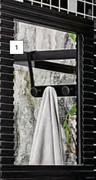 Lusso Valley Framed Door Mirror Cabinet Black
