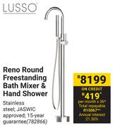 Lusso Reno Round Freestanding Bath Mixer & Hand Shower