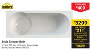 Builders Style Shower Bath
