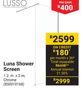 Lusso Luna Shower Screen Chrome-1.2m x 2m