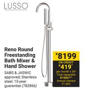 Lusso Reno Round Freestanding Bath Mixer & Hand Shower