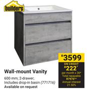 Builders Wall Mount Vanity