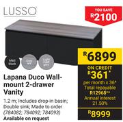 Lusso Lapana Duco Wall Mount 2 Drawer Vanity