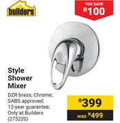 Builders Style Shower Mixer