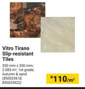 Vitro Tirano Slip Resistant Tiles-350mm x 350mm Per Sqm
