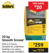 Builders 20Kg Smooth Screed