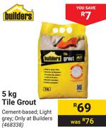 Builders 5Kg Tile Grout