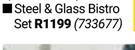 Designhouse Steel & Glass Bistro Set