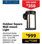 Solar Flair Outdoor Square Wall-Mount Light