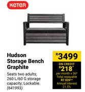 Keter Hudson Storage Bench (Graphite)