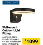 Solar Flair Outdoor Wall-mount Outdoor Light Fitting