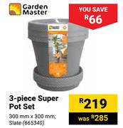 Garden Master 3-Piece Super Pot Set (Slate) 300mm X 300mm