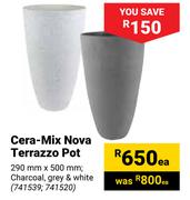 Cera-mix Nova Terrazzo Pot 290mm X 500mm-Each