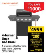 Megamaster 4 Burner Onyx Gas Braai